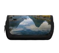 HETVBNS Fiordland National Park Pencil Case Extra Large, Double Layer Pencil Pouch with Zipper, Portable Cosmetic Bags for Travel, Office Stationery Organizer for Women Men