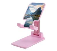 HETVBNS Fiordland National Park Phone Stand for Desk - Adjustable & Foldable Tablet Stand Portable Cell Phone Stand Holder Compatible with 4-13" Smartphones, Tablets