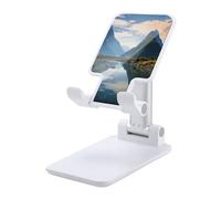 HETVBNS Fiordland National Park Phone Stand for Desk - Adjustable & Foldable Tablet Stand Portable Cell Phone Stand Holder Compatible with 4-13" Smartphones, Tablets