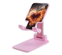 HETVBNS Fire Flowers and Heart Phone Stand for Desk - Adjustable & Foldable Tablet Stand Portable Cell Phone Stand Holder Compatible with 4-13" Smartphones, Tablets