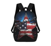 HETVBNS Flag Stars Backpack for Women Men, Durable 600D Polyester Bookbag with Large Capacity, Lightweight 17 Inch Laptop Backpack Minimalism Casual Daypack for Work, Travel