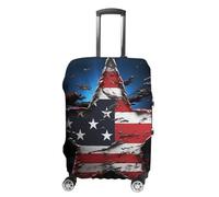HETVBNS Flag Stars Luggage Cover, Elastic Luggage Protector Fits 19-32in Suitcases, Washable & Anti-Scratch Suitcase Cover for Men Women, style, Small, Classic