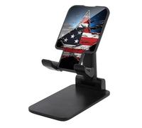 HETVBNS Flag Stars Phone Stand for Desk - Adjustable & Foldable Tablet Stand Portable Cell Phone Stand Holder Compatible with 4-13" Smartphones, Tablets