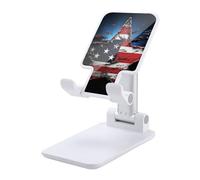 HETVBNS Flag Stars Phone Stand for Desk - Adjustable & Foldable Tablet Stand Portable Cell Phone Stand Holder Compatible with 4-13" Smartphones, Tablets