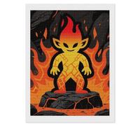 HETVBNS Flame Spirit Totem Diamond Painting Kits for Adults, Full Round Drill DIY Diamond Art for Beginners, 5D Gem Art and Crafts for Home Wall Decor 12"x16"