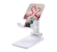 HETVBNS Flamingo Birds on Background Phone Stand for Desk - Adjustable & Foldable Tablet Stand Portable Cell Phone Stand Holder Compatible with 4-13" Smartphones, Tablets