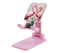 HETVBNS Flamingo Birds on Background Phone Stand for Desk - Adjustable & Foldable Tablet Stand Portable Cell Phone Stand Holder Compatible with 4-13" Smartphones, Tablets