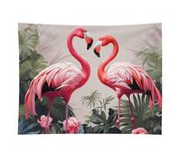 HETVBNS Flamingo Birds on Background Tapestry Wall Hanging - 30"x40" Aesthetic Tapestries Soft Polyester Wall Art Decor Large Tapestry for Bedroom Living Room Dorm Backdrop, Hanging Kit Included