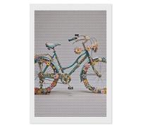 HETVBNS Flower Bicycle Diamond Painting Kits for Adults, Full Round Drill DIY Diamond Art for Beginners, 5D Gem Art and Crafts for Home Wall Decor 8"x12"