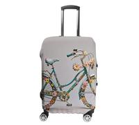 HETVBNS Flower Bicycle Luggage Cover, Elastic Luggage Protector Fits 19-32in Suitcases, Washable & Anti-Scratch Suitcase Cover for Men Women, style, M, Classic