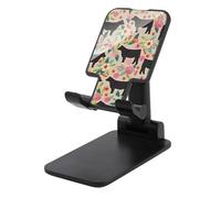 HETVBNS Flower Show Steer Cows Cattle Phone Stand for Desk - Adjustable & Foldable Tablet Stand Portable Cell Phone Stand Holder Compatible with 4-13" Smartphones, Tablets