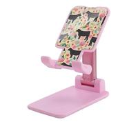HETVBNS Flower Show Steer Cows Cattle Phone Stand for Desk - Adjustable & Foldable Tablet Stand Portable Cell Phone Stand Holder Compatible with 4-13" Smartphones, Tablets