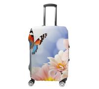HETVBNS Flowers And Butterfly Luggage Cover, Elastic Luggage Protector Fits 19-32in Suitcases, Washable & Anti-Scratch Suitcase Cover for Men Women, style, L, Classic