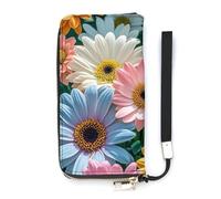 HETVBNS Flowers As Background Wallet, Elegant Wristlet Wallet with Multi-Card Slots, PU Leather Long Purse for Women, Men