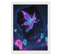 HETVBNS Fluorescent Fairy Diamond Painting Kits for Adults, Full Round Drill DIY Diamond Art for Beginners, 5D Gem Art and Crafts for Home Wall Decor 12"x16"