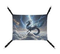 HETVBNS Flying Dragon Pet Hammock for Cats & Dogs, Soft Breathable Canvas Hanging Hammock with Adjustable Straps, Comfortable & Durable Hanging Bed for Small to Medium Pets