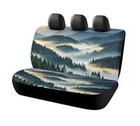 HETVBNS Foggy Mountains Forest Car Seat Covers for Back Seat Pet Protector, Universal Auto Rear Seats Cover, Non Slip Back Seats Covers for Car, Truck & SUV