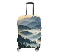 HETVBNS Foggy Mountains Forest Luggage Cover, Elastic Luggage Protector Fits 19-32in Suitcases, Washable & Anti-Scratch Suitcase Cover for Men Women, style, M, Classic