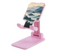 HETVBNS Foggy Mountains Forest Phone Stand for Desk - Adjustable & Foldable Tablet Stand Portable Cell Phone Stand Holder Compatible with 4-13" Smartphones, Tablets