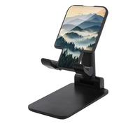 HETVBNS Foggy Mountains Forest Phone Stand for Desk - Adjustable & Foldable Tablet Stand Portable Cell Phone Stand Holder Compatible with 4-13" Smartphones, Tablets