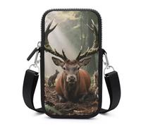 HETVBNS Forest Wildlife Cell Phone Bag with Detachable Strap, Aesthetic Mini Sling Bag Small Crossbody Bag for Phone