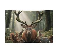 HETVBNS Forest Wildlife Tapestry Wall Hanging - 40"x60" Aesthetic Tapestries Soft Polyester Wall Art Decor Large Tapestry for Bedroom Living Room Dorm Backdrop, Hanging Kit Included