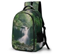 HETVBNS Forests with Waterfalls Trees Backpack with Multiple Pockets, Large Capacity Laptop Backpack Unisex Durable Daypack for Travel, Work