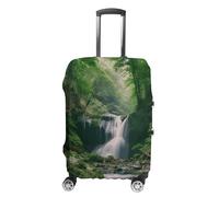 HETVBNS Forests with Waterfalls Trees Luggage Cover, Elastic Luggage Protector Fits 19-32in Suitcases, Washable & Anti-Scratch Suitcase Cover for Men Women, style, M, Classic