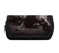 HETVBNS French Bulldog Pencil Case Extra Large, Double Layer Pencil Pouch with Zipper, Portable Cosmetic Bags for Travel, Office Stationery Organizer for Women Men
