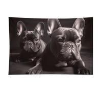 HETVBNS French Bulldog Tapestry Wall Hanging - 60"x90" Aesthetic Tapestries Soft Polyester Wall Art Decor Large Tapestry for Bedroom Living Room Dorm Backdrop, Hanging Kit Included