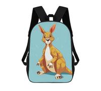 HETVBNS Funny Cartoon Kangaroo Zoo Backpack for Women Men, Durable 600D Polyester Bookbag with Large Capacity, Lightweight 17 Inch Laptop Backpack Minimalism Casual Daypack for Work, Travel