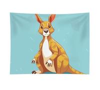 HETVBNS Funny Cartoon Kangaroo Zoo Tapestry Wall Hanging - 30"x40" Aesthetic Tapestries Soft Polyester Wall Art Decor Large Tapestry for Bedroom Living Room Dorm Backdrop, Hanging Kit Included