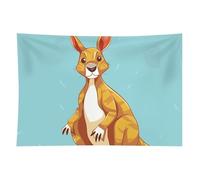 HETVBNS Funny Cartoon Kangaroo Zoo Tapestry Wall Hanging - 40"x60" Aesthetic Tapestries Soft Polyester Wall Art Decor Large Tapestry for Bedroom Living Room Dorm Backdrop, Hanging Kit Included
