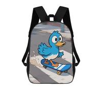 HETVBNS Funny Duck Backpack for Women Men, Durable 600D Polyester Bookbag with Large Capacity, Lightweight 17 Inch Laptop Backpack Minimalism Casual Daypack for Work, Travel