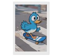 HETVBNS Funny Duck Diamond Painting Kits for Adults, Full Round Drill DIY Diamond Art for Beginners, 5D Gem Art and Crafts for Home Wall Decor 8"x12"