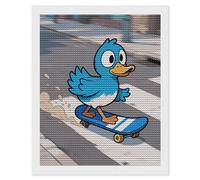 HETVBNS Funny Duck Diamond Painting Kits for Adults, Full Round Drill DIY Diamond Art for Beginners, 5D Gem Art and Crafts for Home Wall Decor 16"x20"