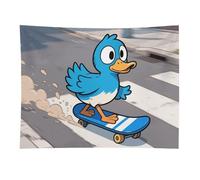 HETVBNS Funny Duck Tapestry Wall Hanging - 30"x40" Aesthetic Tapestries Soft Polyester Wall Art Decor Large Tapestry for Bedroom Living Room Dorm Backdrop, Hanging Kit Included