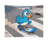 HETVBNS Funny Duck Tapestry Wall Hanging - 50"x60" Aesthetic Tapestries Soft Polyester Wall Art Decor Large Tapestry for Bedroom Living Room Dorm Backdrop, Hanging Kit Included