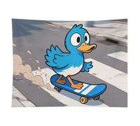 HETVBNS Funny Duck Tapestry Wall Hanging - 60"x80" Aesthetic Tapestries Soft Polyester Wall Art Decor Large Tapestry for Bedroom Living Room Dorm Backdrop, Hanging Kit Included