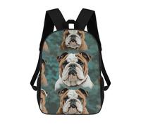 HETVBNS Funny English Bulldog Backpack for Women Men, Durable 600D Polyester Bookbag with Large Capacity, Lightweight 17 Inch Laptop Backpack Minimalism Casual Daypack for Work, Travel