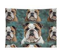 HETVBNS Funny English Bulldog Tapestry Wall Hanging - 60"x80" Aesthetic Tapestries Soft Polyester Wall Art Decor Large Tapestry for Bedroom Living Room Dorm Backdrop, Hanging Kit Included