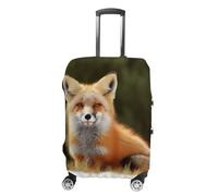 HETVBNS Funny Fox Luggage Cover, Elastic Luggage Protector Fits 19-32in Suitcases, Washable & Anti-Scratch Suitcase Cover for Men Women, style, Small, Classic
