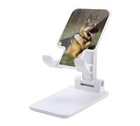HETVBNS German Shepherd Dog Phone Stand for Desk - Adjustable & Foldable Tablet Stand Portable Cell Phone Stand Holder Compatible with 4-13" Smartphones, Tablets