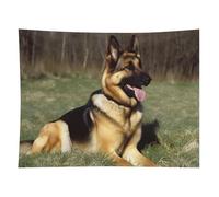 HETVBNS German Shepherd Dog Tapestry Wall Hanging - 60"x80" Aesthetic Tapestries Soft Polyester Wall Art Decor Large Tapestry for Bedroom Living Room Dorm Backdrop, Hanging Kit Included