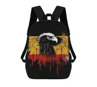 HETVBNS Germany Flag Eagle Backpack for Women Men, Durable 600D Polyester Bookbag with Large Capacity, Lightweight 17 Inch Laptop Backpack Minimalism Casual Daypack for Work, Travel