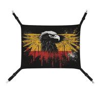 HETVBNS Germany Flag Eagle Pet Hammock for Cats & Dogs, Soft Breathable Canvas Hanging Hammock with Adjustable Straps, Comfortable & Durable Hanging Bed for Small to Medium Pets