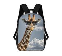 HETVBNS Giraffe Wearing Sunglasses Backpack for Women Men, Durable 600D Polyester Bookbag with Large Capacity, Lightweight 17 Inch Laptop Backpack Minimalism Casual Daypack for Work, Travel