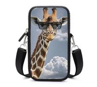 HETVBNS Giraffe Wearing Sunglasses Cell Phone Bag with Detachable Strap, Aesthetic Mini Sling Bag Small Crossbody Bag for Phone