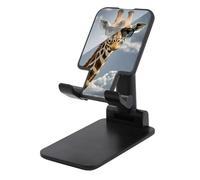 HETVBNS Giraffe Wearing Sunglasses Phone Stand for Desk - Adjustable & Foldable Tablet Stand Portable Cell Phone Stand Holder Compatible with 4-13" Smartphones, Tablets