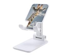 HETVBNS Giraffe Wearing Sunglasses Phone Stand for Desk - Adjustable & Foldable Tablet Stand Portable Cell Phone Stand Holder Compatible with 4-13" Smartphones, Tablets